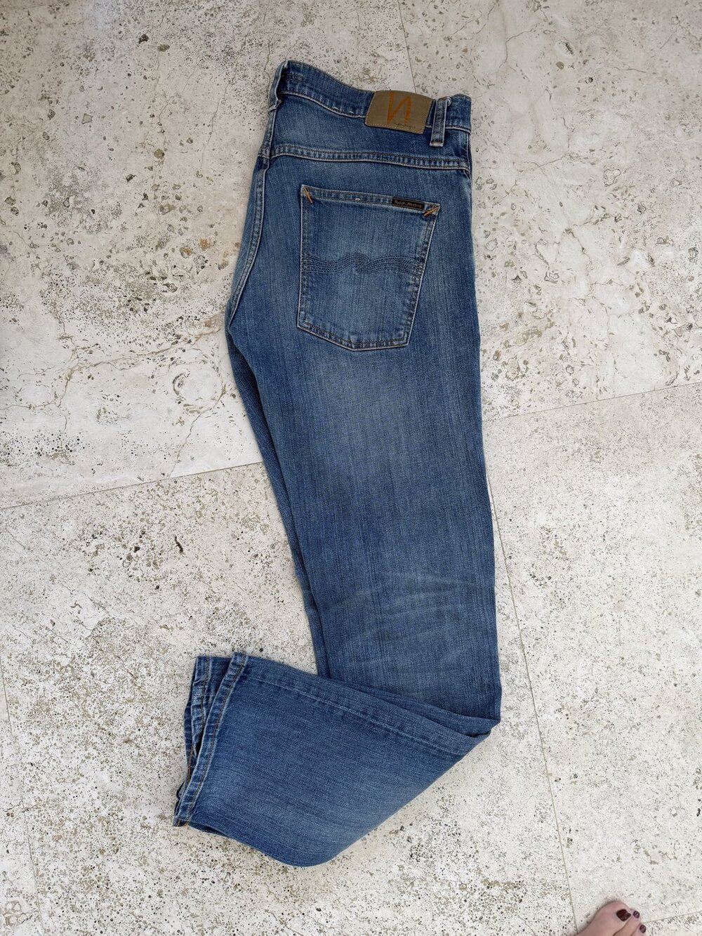 Nudie Jeans Co Straight Fit Jeans Men's Size 34x34 Medium Wash